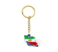 VASSAGO Schlüsselanhänger mit iranischer Karte, Persien, Löwe und Sonnenkrone/Faravahar/Derafsh Kaviani-Anhänger, persische iranische Flagge, Schmuck, Gold 1, One size
