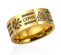 VASSAGO Wikinger Ringe für Männer Frauen Nordische Runen Mjolnir Vegvisir Kompass Triskele Valknut Helm der Amulett Ring keltischen Knoten Triquetra Ring Größe 7-12