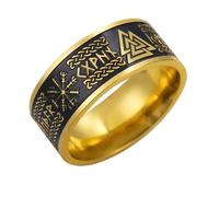 VASSAGO Wikinger Ringe für Männer Frauen Nordische Runen Mjolnir Vegvisir Kompass Triskele Valknut Helm der Amulett Ring keltischen Knoten Triquetra Ring Größe 7-12