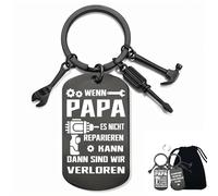 Vater Geburtstagsgeschenk,Schlüsselanhänger Papa Geschenk Geburtstag Weihnachten Vatertag,Vater Tochter/Vater Sohn Geschenk,Weihnachtsgeschenke für Papa Stiefpapa Bonus Papa,Schwiegervater Geschenke