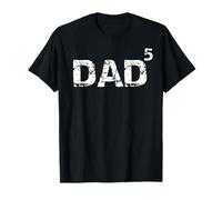 Vatertagsgeschenk von Kids Dad of 5 Dad to the Fifth Power T-Shirt