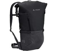 VAUDE Cityrucksack CityGo II 23 Liter Schwarz, wasserdichter Rucksack Damen & Herren, leichter Daypack für Städtetrips mit Laptop-Fach, Rolltop Rucksack ideal für den urbanen Alltag