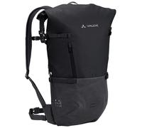 VAUDE Cityrucksack CityGo II 23 Liter Schwarz, wasserdichter Rucksack Damen & Herren, leichter Daypack für Städtetrips mit Laptop-Fach, Rolltop Rucksack ideal für den urbanen Alltag
