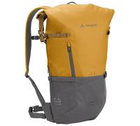 VAUDE Cityrucksack CityGo II 23 Liter Gelb, wasserdichter Rucksack Damen & Herren, leichter Daypack für Städtetrips mit Laptop-Fach, Rolltop Rucksack ideal für den urbanen Alltag