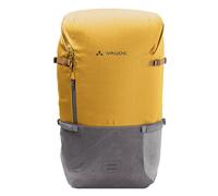 VAUDE Cityrucksack CityGo II 30 Liter Gelb, wasserdichter Rucksack Damen & Herren, leichter Daypack für Städtetrips mit Laptop-Fach, Rolltop Rucksack ideal für den urbanen Alltag