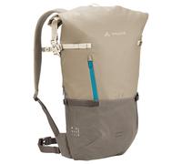 VAUDE Cityrucksack CityGo II 23 Liter Beige, wasserdichter Rucksack Damen & Herren, leichter Daypack für Städtetrips mit Laptop-Fach, Rolltop Rucksack ideal für den urbanen Alltag
