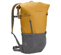 VAUDE Cityrucksack CityGo II 23 Liter Gelb, wasserdichter Rucksack Damen & Herren, leichter Daypack für Städtetrips mit Laptop-Fach, Rolltop Rucksack ideal für den urbanen Alltag