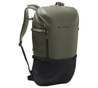 VAUDE Cityrucksack CityGo II 30 Liter Khaki, wasserdichter Rucksack Damen & Herren, leichter Daypack für Städtetrips mit Laptop-Fach, Rolltop Rucksack ideal für den urbanen Alltag