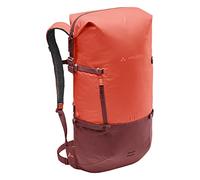 VAUDE Cityrucksack CityGo rot 23 L, wasserdichter Rucksack Damen & Herren, leichter Daypack für Städtetrips mit Laptop-Fach, Rolltop Rucksack ideal für den urbanen Alltag