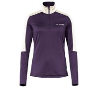 VAUDE Damen dünner Fleecepullover Livigno Halfzip II, angenehm warm, schnelltrocknend, atmungsaktiv, Passform: Slim fit, Eggplant, 34