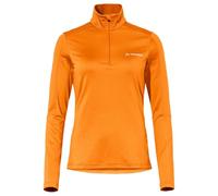 VAUDE Damen dünner Fleecepullover Livigno Halfzip II, angenehm warm, schnelltrocknend, atmungsaktiv, Passform: Slim fit, kurkuma, 36