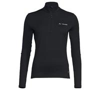 VAUDE Damen dünner Fleecepullover Livigno Halfzip II, angenehm warm, schnelltrocknend, atmungsaktiv, Passform: Slim fit, Black Uni, 46