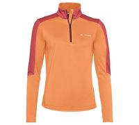 VAUDE Damen dünner Fleecepullover Livigno Halfzip II, angenehm warm, schnelltrocknend, atmungsaktiv, Sweet orange, 46