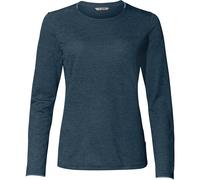 VAUDE Damen-Langarmshirt 'Essential' mit Rundhalsausschnitt, dark sea uni, Gr. 38