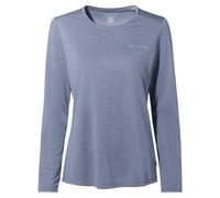 VAUDE Damen Longsleeve Essential LS T-Shirt, Funktionsshirt, perfekt als Baselayer, atmungsaktiv, pflegeleicht und schnelltrocknend, Dark iris, 42