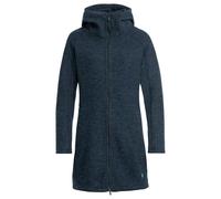 VAUDE Damen Mantel Tinshan Coat III, moderner Wollmix-Mantel mit weichem Fleece-Innenfutter, dark sea, 42