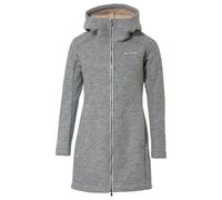 VAUDE Damen Mantel Tinshan Coat III, moderner Wollmix-Mantel mit weichem Fleece-Innenfutter, ecru, 38