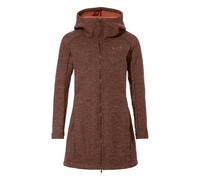 VAUDE Damen Mantel Tinshan Coat III, moderner Wollmix-Mantel mit weichem Fleece-Innenfutter, tobacco, 36