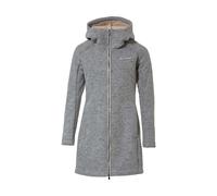 VAUDE Damen Mantel Tinshan Coat III, moderner Wollmix-Mantel mit weichem Fleece-Innenfutter, ecru, 38