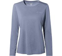 VAUDE Damen Longsleeve Essential LS T-Shirt, Funktionsshirt, perfekt als Baselayer, atmungsaktiv, pflegeleicht und schnelltrocknend, Dark iris, 38