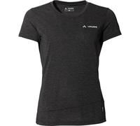 VAUDE Sveit T-Shirt für Damen - Schnelltrocknendes & geruchsresistentes Sport Shirt, Atmungsaktives Outdoor T-Shirt mit Rundhals, für Fahrradreisen & Bergsport, mit Merino Wolle, Black/Black, 36