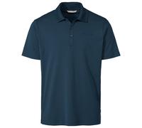 VAUDE Essential Poloshirt Herren - Leichtes Sommer-Poloshirt aus 100% recyceltem Polyester, schnelltrocknend & geruchshemmend, Kurzarm mit Polokragen - Dark sea, M