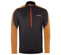 VAUDE Herren Fleecepullover Livigno Halfzip II, warm, schnell trocknend, atmungsaktiv, Black/silt Brown, S