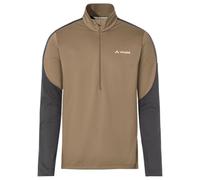 VAUDE Herren Fleecepullover Livigno Halfzip II, warm, schnell trocknend, atmungsaktiv, Passform: Slim fit, Black/Oat, XXL