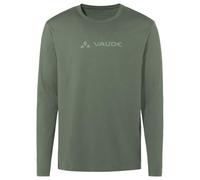 VAUDE Herren Logo LS T-Shirt, funktionell und atmungsaktiv, 100% aus GOTS-zertifizierter Bio-Baumwolle, Agave, L