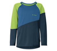 VAUDE Kids Moab LS T-Shirt - Langarmshirt für Kinder - zum Mountainbiken - sehr atmungsaktiv, Dark sea/Blue, 110-116