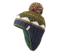 VAUDE Kinder Bommelmütze Kids Knitted Cap IV, warm mit weichem Innenfleece, mit verlängertem Ohrenschutz, Woodland, S