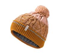 VAUDE Kinder Mütze Kids Cornua Beanie III, warm und elastisch, mit weichem Fleece-Innenfutter, silt brown/rose, S