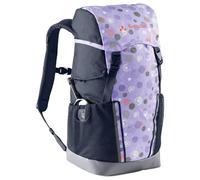 VAUDE Kinderrucksack Jungen & Mädchen Puck - komfortabler Wanderrucksack Kinder 14L, Wetterfester Schulrucksack mit Regenhülle & Lupe, viel Stauraum - pastel lilac