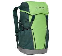 VAUDE Kinderrucksack Mädchen Puck - komfortabler Wanderrucksack Kinder 10L, Wetterfester Schulrucksack mit Regenhülle & Lupe, viel Stauraum - dark forest, Mittelgroße