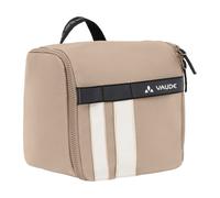 VAUDE Banaba - Großer Kulturbeutel für Reisen, Kulturtasche zum Aufhängen mit Spiegel, Zahnbürstenhalter & Organizerfächer, PVC-frei - für Unterwegs - linen