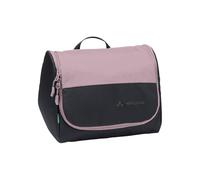 VAUDE Kulturbeutel WegaWash, gepolstert, black/purple ash, Einheitsgröße | Kosmetiktasche mit integriertem Spiegel - Waschbeuterl mit Zahnbürstenhalter und Aufhängehaken, 7,0L Volumen, 26cm Breite