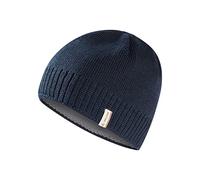 VAUDE Mütze Edo Beanie III in Blau - Warme & atmungsaktive Wintermütze - Unisex Beanie-Mütze in Rippstrick-Optik - Thermomütze ausgekleidet mit weichem Fleece - Made in Germany