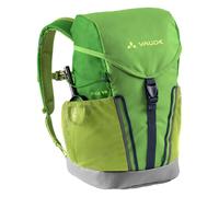 VAUDE Kinderrucksack Jungen & Mädchen Puck - komfortabler Wanderrucksack Kinder 10L, Wetterfester Schulrucksack mit Regenhülle & Lupe, viel Stauraum - apple