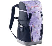 VAUDE Kinderrucksack Jungen & Mädchen Puck lila, komfortabler Wanderrucksack Kinder 14L, Wetterfester Schulrucksack mit Regenhülle & Lupe, viel Stauraum, Pastel Lilac