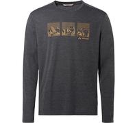 VAUDE Herren Baselayer Rosemoor Ls T-Shirt III, leicht und trotzdem angenehm wärmend, plegeleicht und schnelltrocknend, Black/Savanna, S