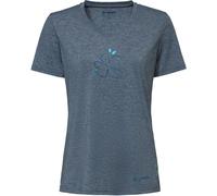 Vaude Skomer Print III Damen T-Shirts blau Größe XXS Trekking Hautfreundlich Lyocell (Tencel™)