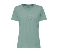VAUDE Damen T-Shirt Skomer Print III – V-Ausschnitt, schnelltrocknend – Dusty Fern Gr. 34