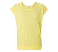 VAUDE Skomer T-Shirt III - Sportshirt Damen Kurzarm aus 75% recyceltem Polyester & 25% Lyocell, Sport Shirts für Damen mit überschnittener Schulter, Mimosa,