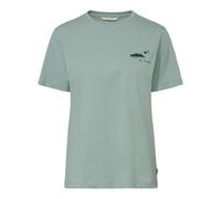 VAUDE Spirit II T-Shirt Damen Bio-Baumwolle, Dusty Fern, Gr. 42 | Freizeitshirt mit Rückenprint, gerader Schnitt, Rundhals, in Europa gefertigt, 112 g leicht