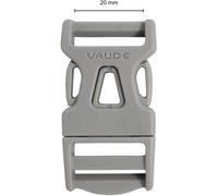 Vaude Steckschnalle 20mm Single Adjust (Größe ONE SIZE, grau)