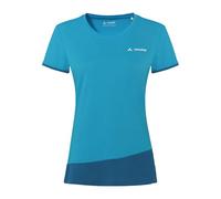 VAUDE Sveit T-Shirt für Damen - Schnelltrocknendes & geruchsresistentes Sport Shirt, Atmungsaktives Outdoor T-Shirt mit Rundhals, für Fahrradreisen & Bergsport, mit Merino Wolle, Aqua, 38
