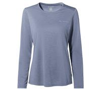 VAUDE Damen Longsleeve Essential LS T-Shirt, Funktionsshirt, perfekt als Baselayer, atmungsaktiv, pflegeleicht und schnelltrocknend, Dark iris, 36