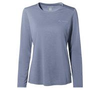 VAUDE Damen Longsleeve Essential LS T-Shirt, Funktionsshirt, perfekt als Baselayer, atmungsaktiv, pflegeleicht und schnelltrocknend, Dark iris, 40
