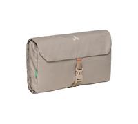 VAUDE WashBag M Kulturbeutel 2 L mit Spiegel zum Aufhängen, Boulder | Waschtasche mit Wickelverschluss, Zahnbürstenhalter, Einsteckfächern, 31 x 18 x 18 cm, 160 g