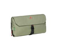 VAUDE WashBag M Kulturbeutel 2 L mit Spiegel zum Aufhängen, Fango | Waschtasche mit Wickelverschluss, Zahnbürstenhalter, Einsteckfächern, 31 x 18 x 18 cm, 160 g